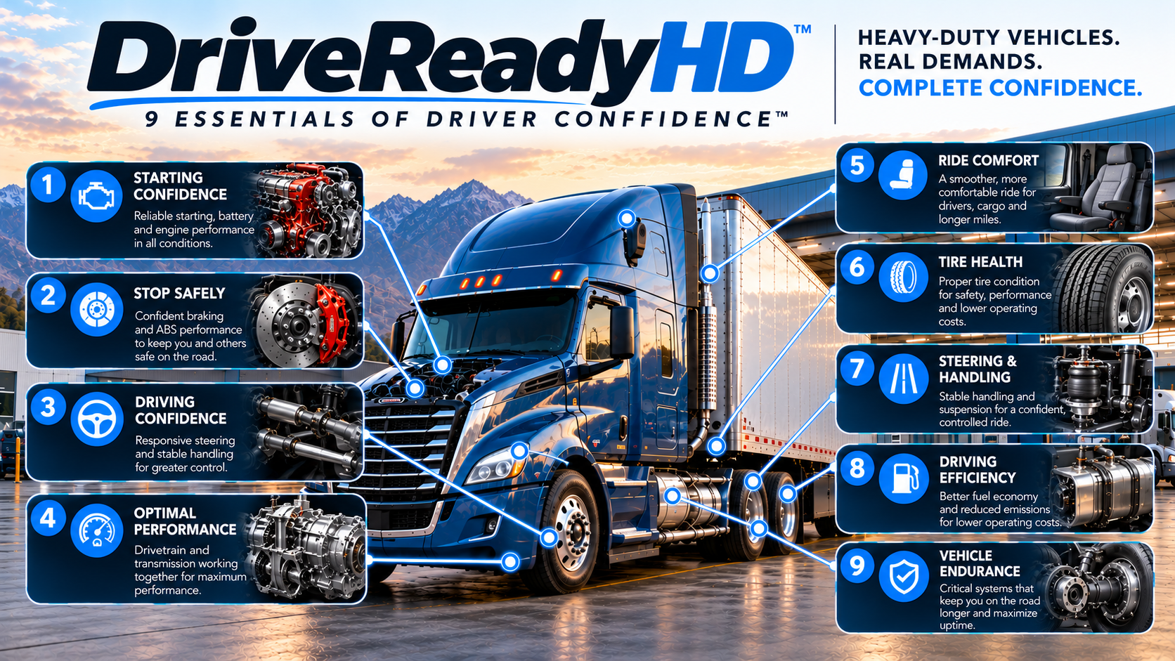 DriveReadyHD overview of major heavy-duty truck and trailer systems